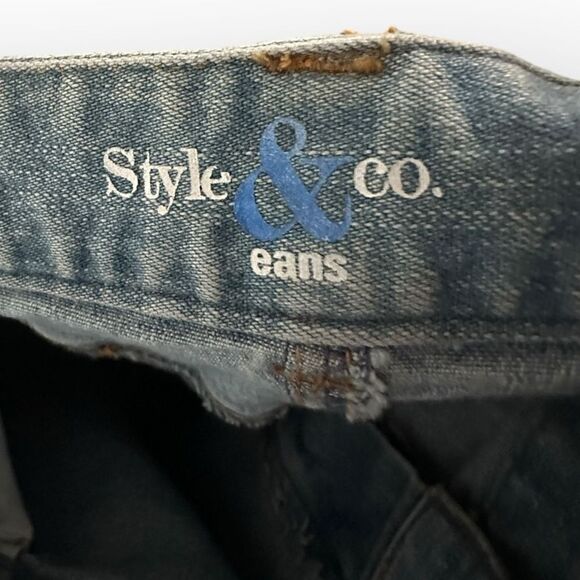 Style & Co. Denim jeans light wash straight women’s size 10p - Picture 4 of 4